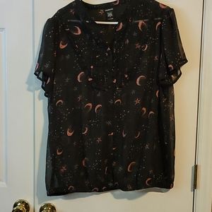 Torrid sheer moon and stars top